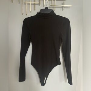 Black Long Sleeve Turtleneck Bodysuit